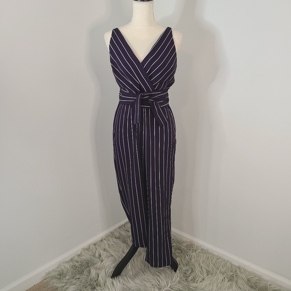 NWT ASOS Wrap Jumpsuit Navy Size 10 - Picture 1 of 14
